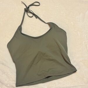 HALTER TIE GYM TOP GREEN